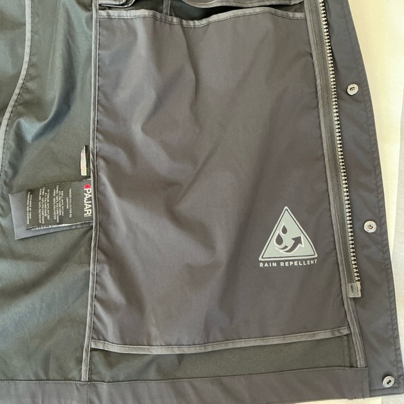 Pajar Canada Rain Coat with Hood Thumbhole Packable Water Resistant in Black - Picture 12 of 14